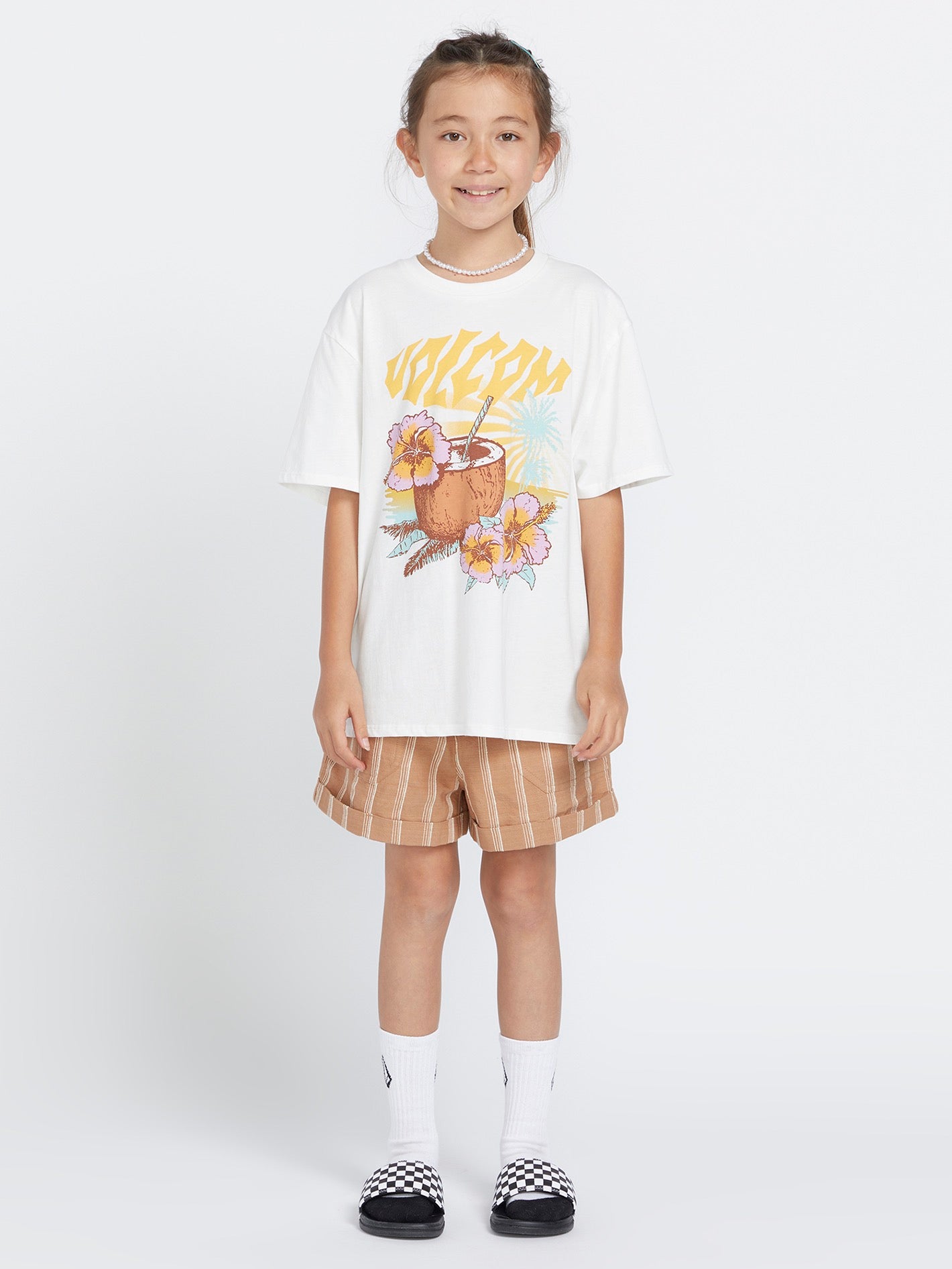 Image of Girls Truly Stoked Boyfriend Tee - Star White