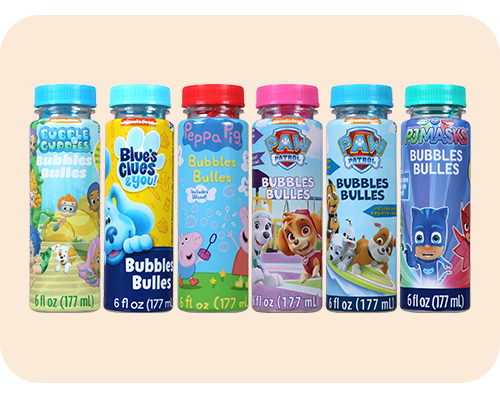 Variety of 6-oz. Nickelodeon character-themed bubbles