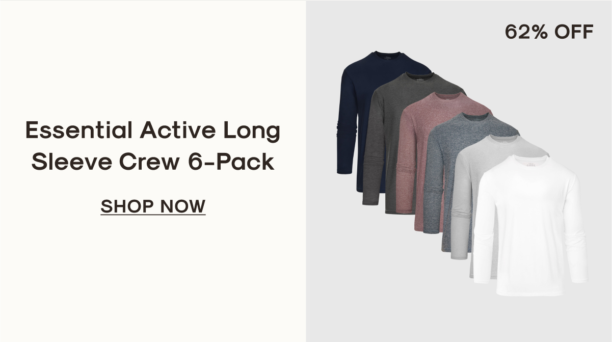 essential active long sleeve crew