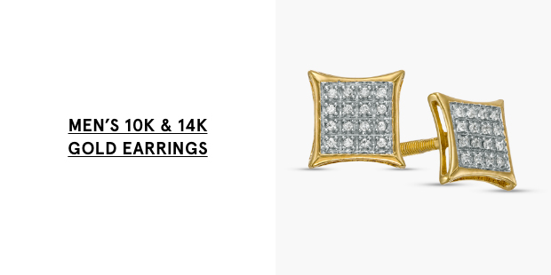 Men's 10K & 14K Gold Earrings >