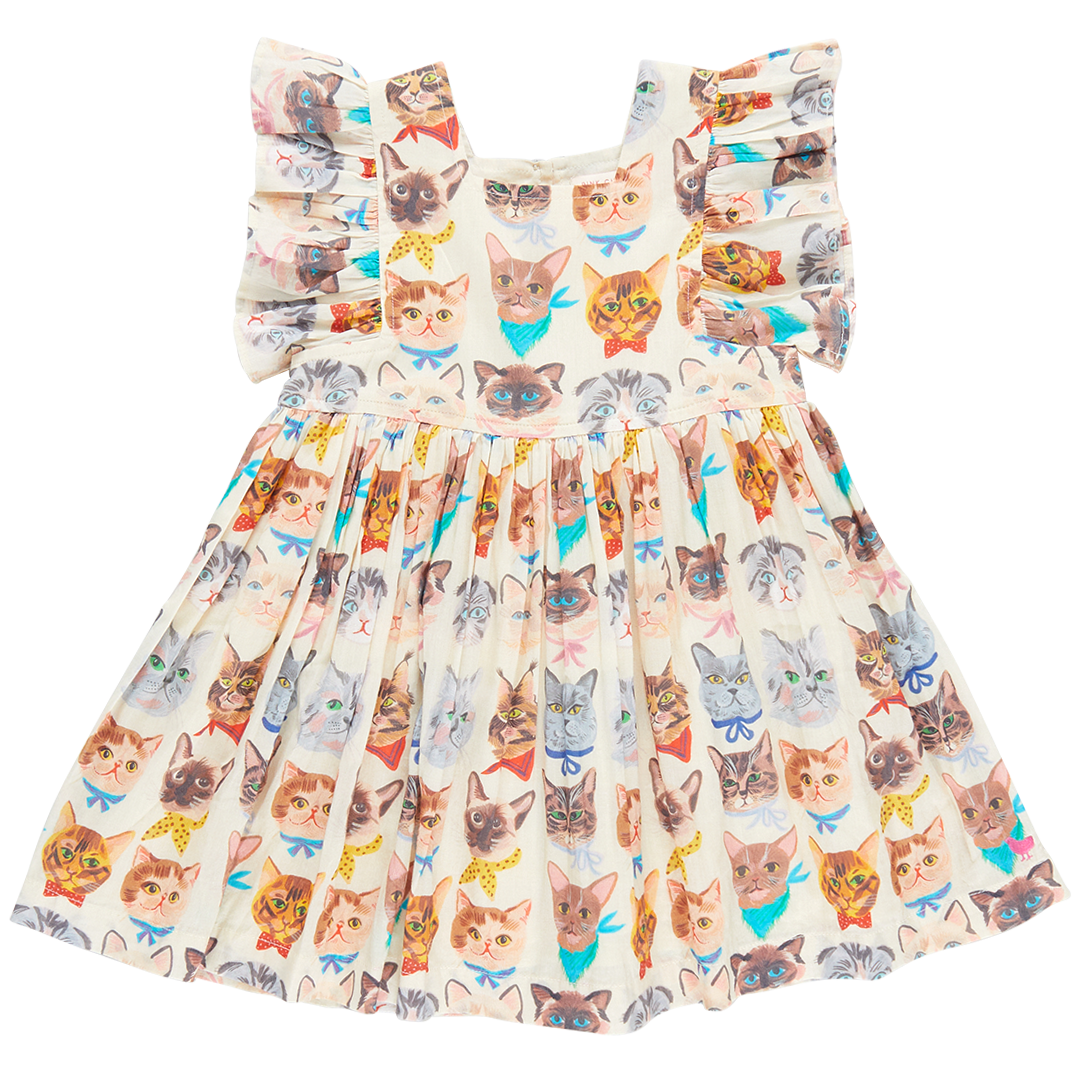 Image of Girls Elsie Dress - Cool Cats