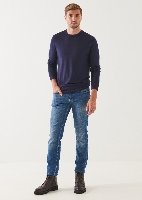 EXTRA-FINE MERINO VINTAGE WASH CREWNECK