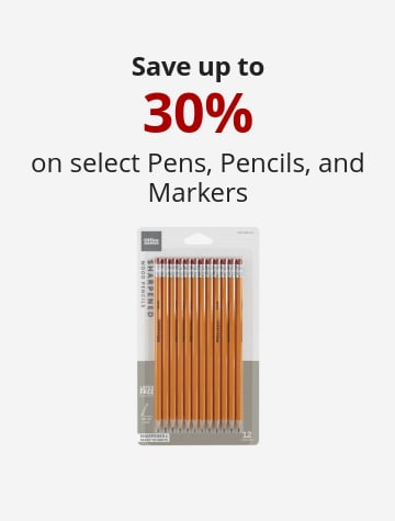 Save up to 0.3 on select Pens, Pencils, and Markers