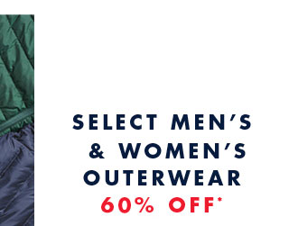 Select men's & women's outerwear 60% off*