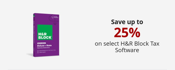 Save up to 0.25 on select H&R Block Tax Software