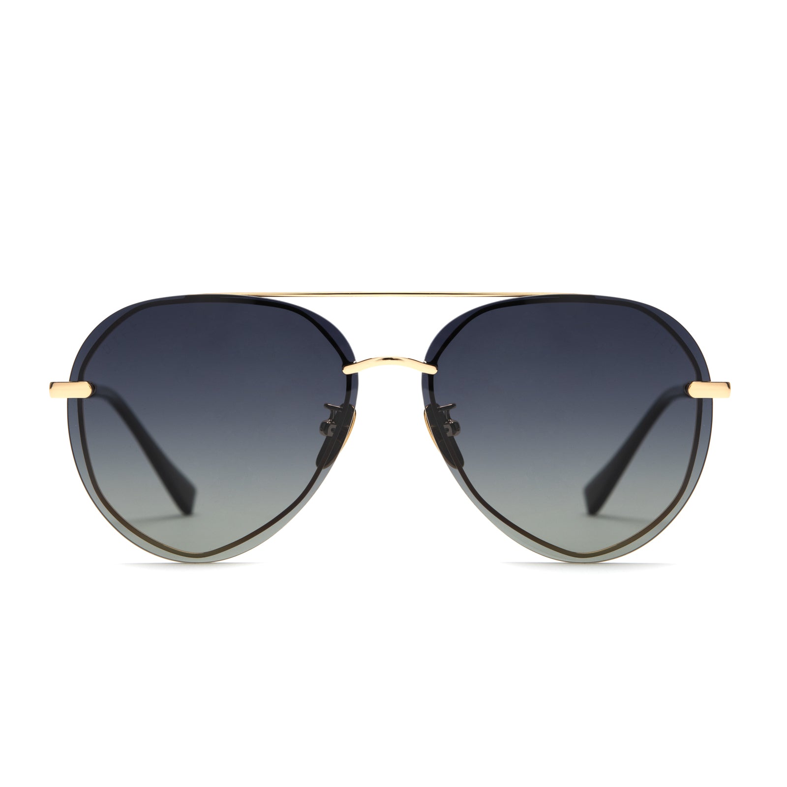 Image of LENOX - GOLD + BLACK + GREY GRADIENT POLARIZED SUNGLASSES