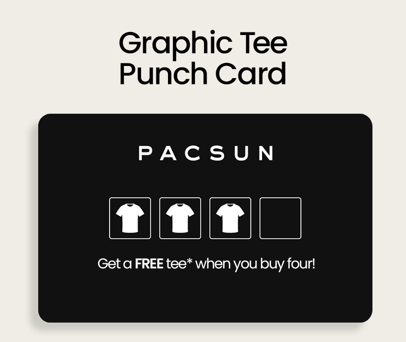 Member only. Graphic Tee Punchcard! Get a free tee when you buy 4