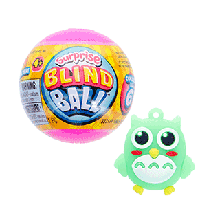 Surprise Blind Ball toy with a green owl