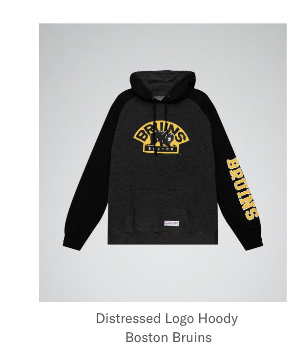 Distressed Logo Hoody Boston Bruins