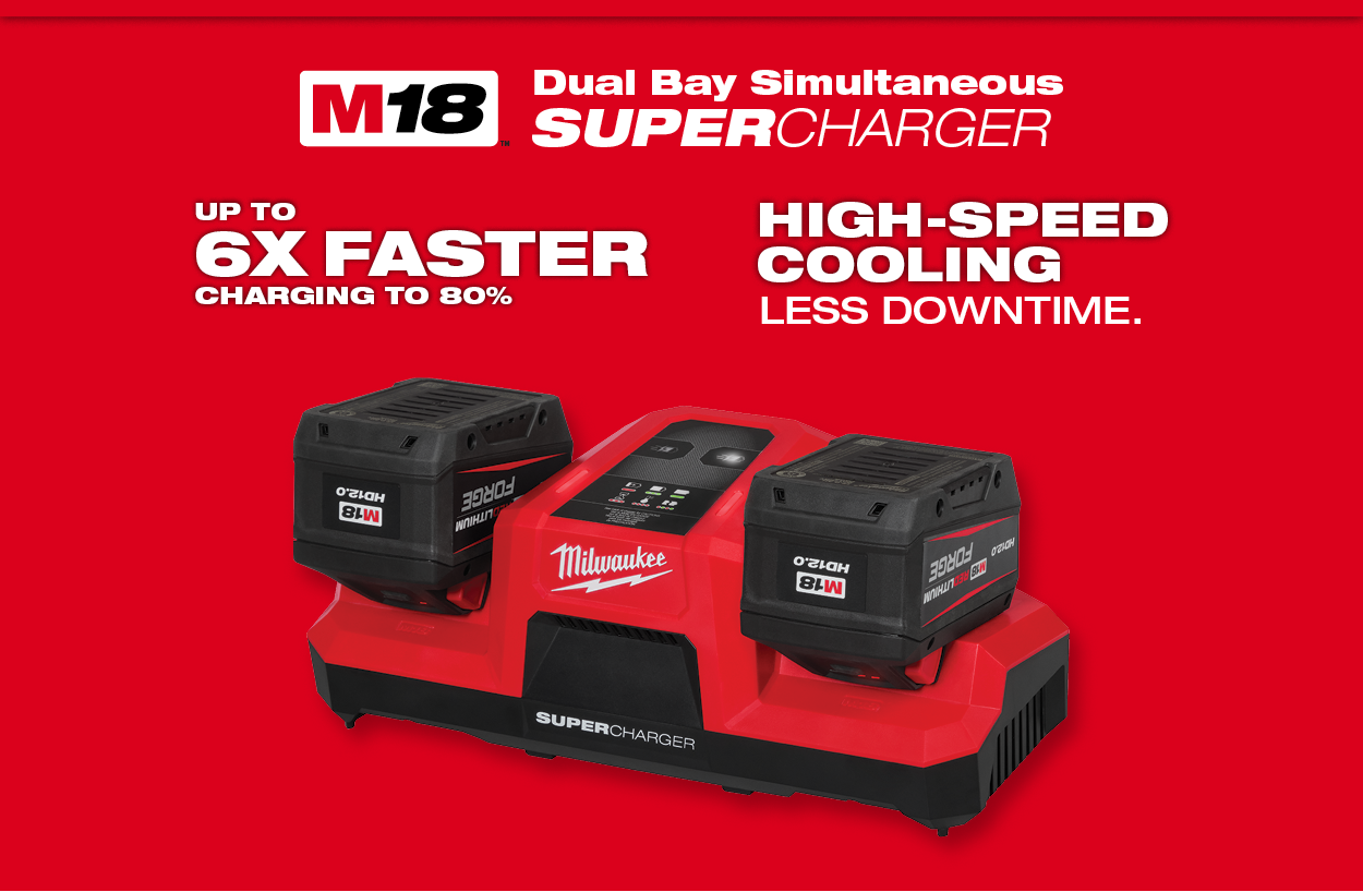 M18™ Dual Bay Simultaneous Super Charger w/ 4 Point Mounting