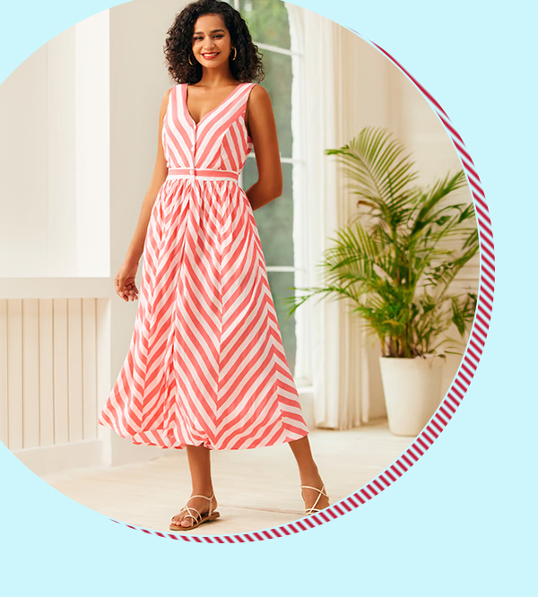 Sunbeam Striped Midi Dress