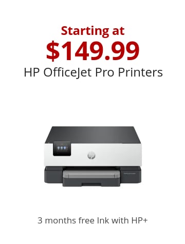 Starting at $149.99 HP OfficeJet Pro Printers 3 months free Ink with HP+