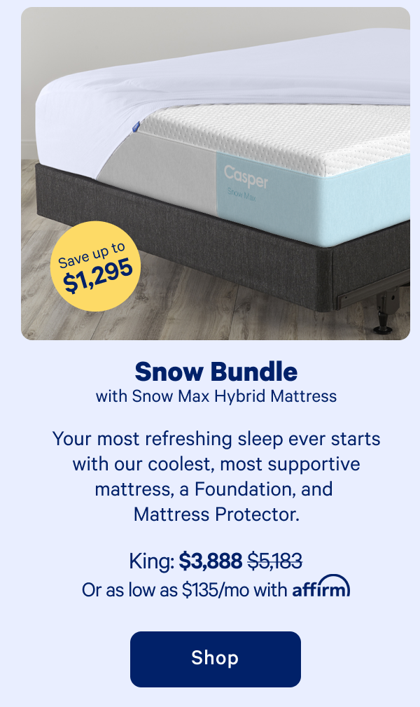 Snow Bundle with Snow Max Hybrid Mattress >> Shop >>