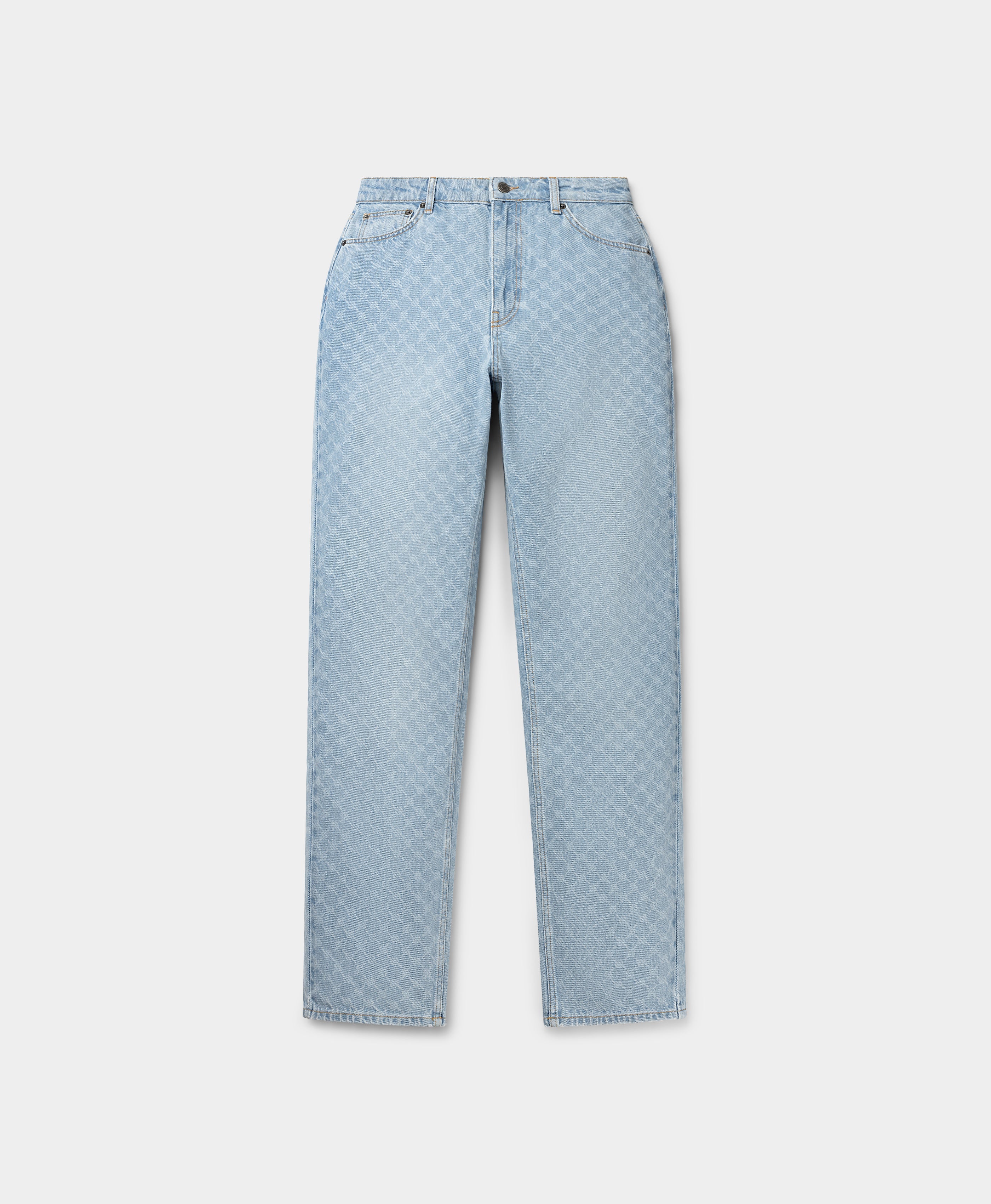 Image of Mid Blue Avery Monogram Jeans