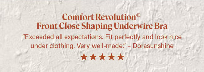 Comfort Revolution Front Close Shaping Underwire Bra