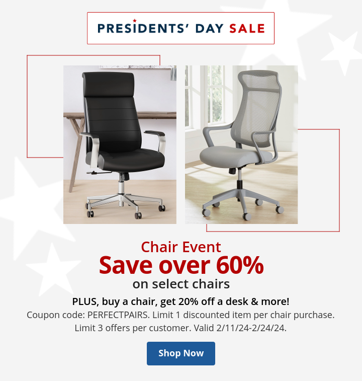 Save over 60% on select chairs