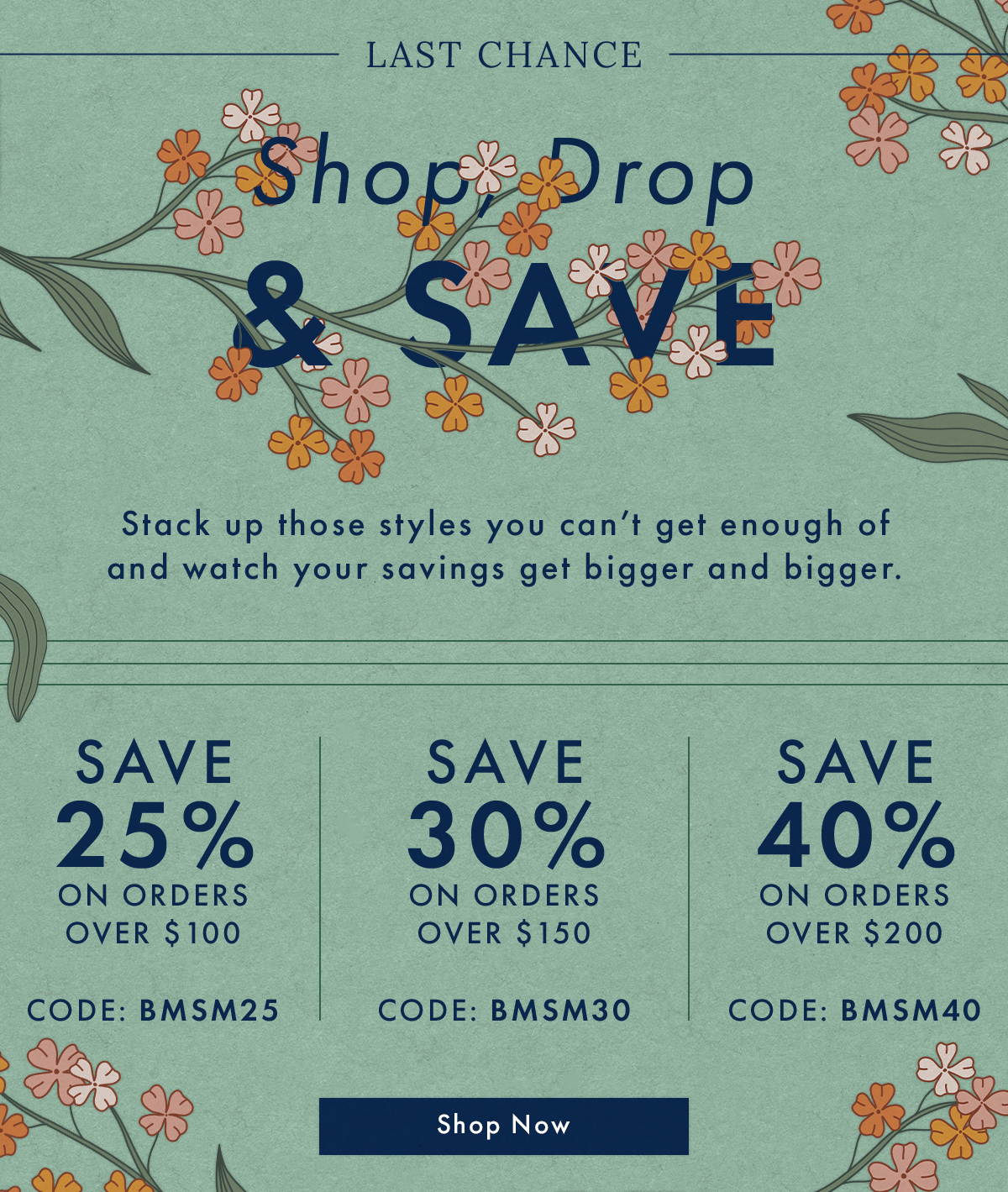 Shop, Drop & Save | Shop Now