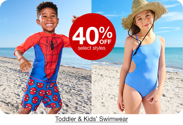 40% Off Toddler & Kids' Swimwear