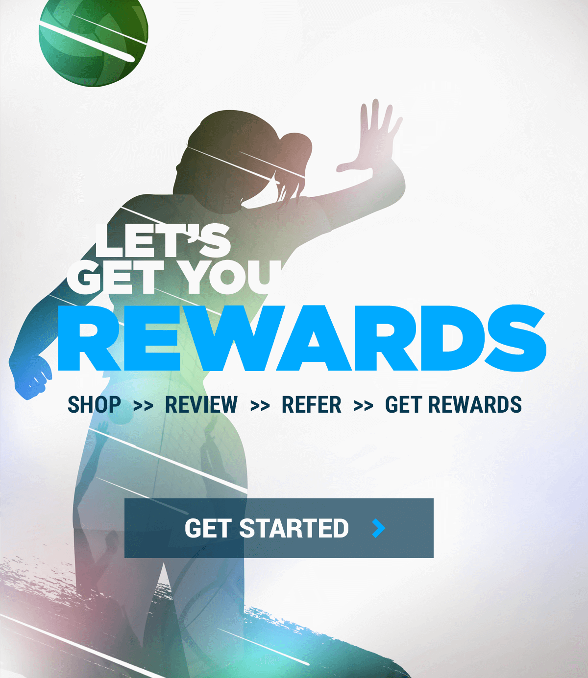 Let's get you rewards SHOP >> REVIEW >> REFER >> GET REWARDS