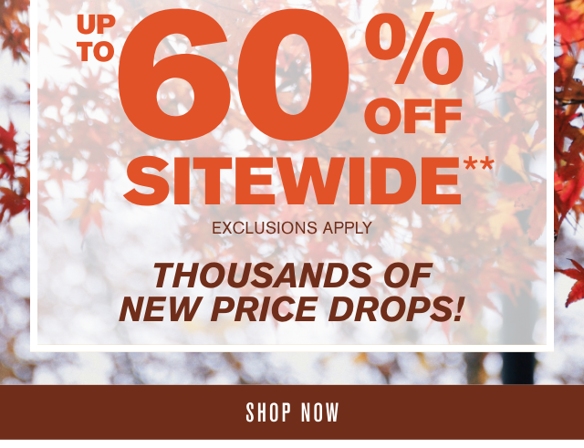 Hours Left! Falling into Fandom. Up to 60% Off Sitewide. Exclusions Apply. Thousands of New Price Drops! Shop Now