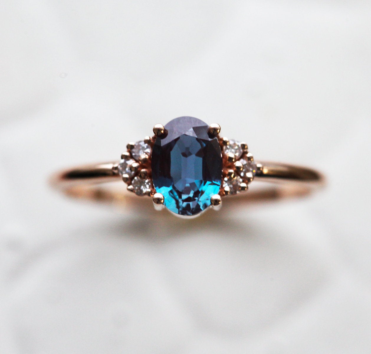 Image of Dora Oval Alexandrite Ring