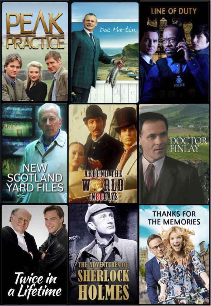 Available titles include: 'Line of Duty', Doctor Finlay', 'Thanks for the Memories''