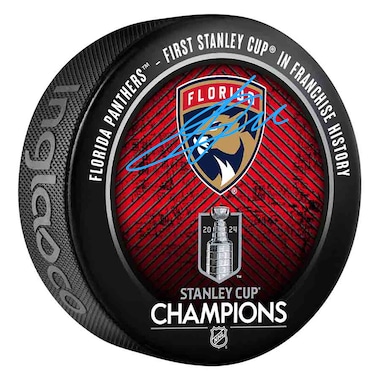 Sergei Bobrovsky  Autographed 2024 Stanley Cup Champions Hockey Puck