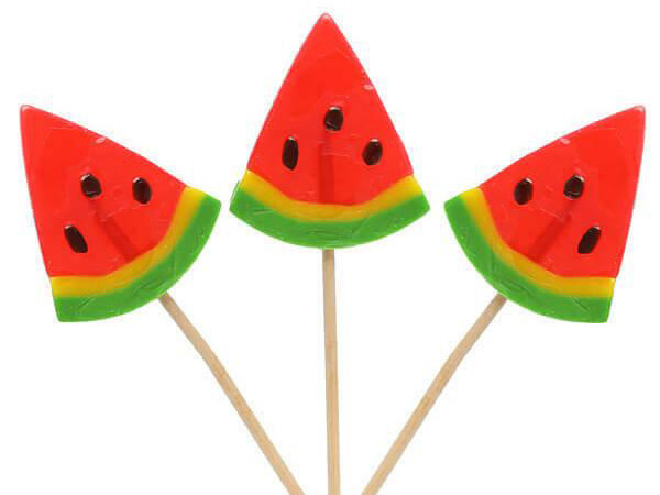 133495 - Watermelon Wedge Lollipops: 24-Piece Display