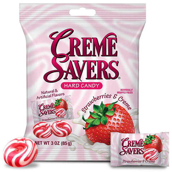 130902 - Creme Savers Strawberry & Creme Hard Candy: 2.25LB Box