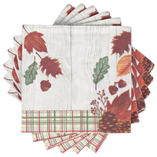 24-ct. fall leaves drink napkins