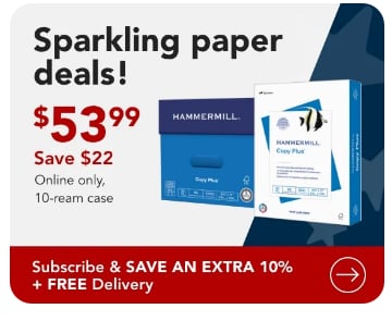 10-ream case $53.99 Hammermill® Copy Plus® Paper