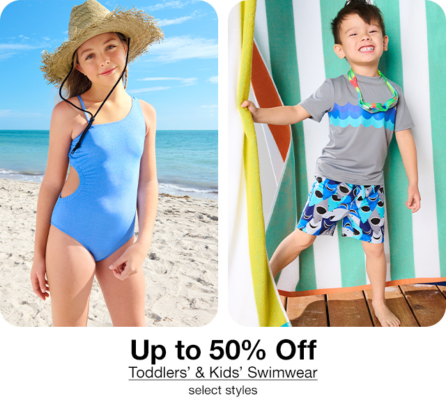 Up to 50% Off Toddlers' & Kids' Swimwear, select styles