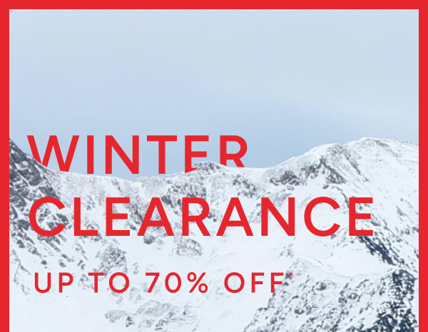 Winter clearance Up to 70% off*