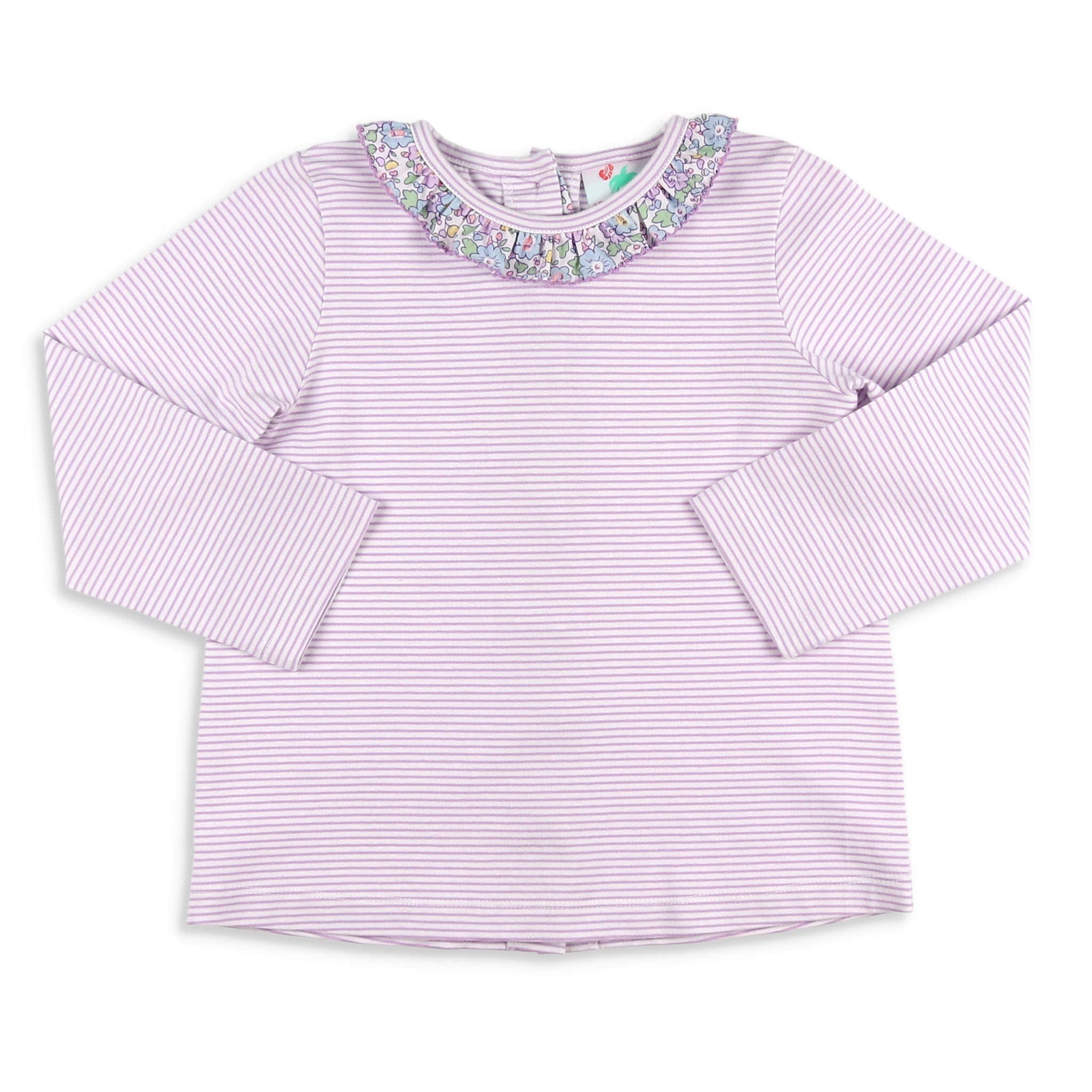 Image of Girls Ruffle Neck Top - Lavender Haze