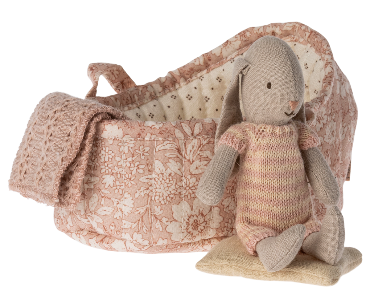 Image of Bunny in Carry Cot, Micro - Light Rose