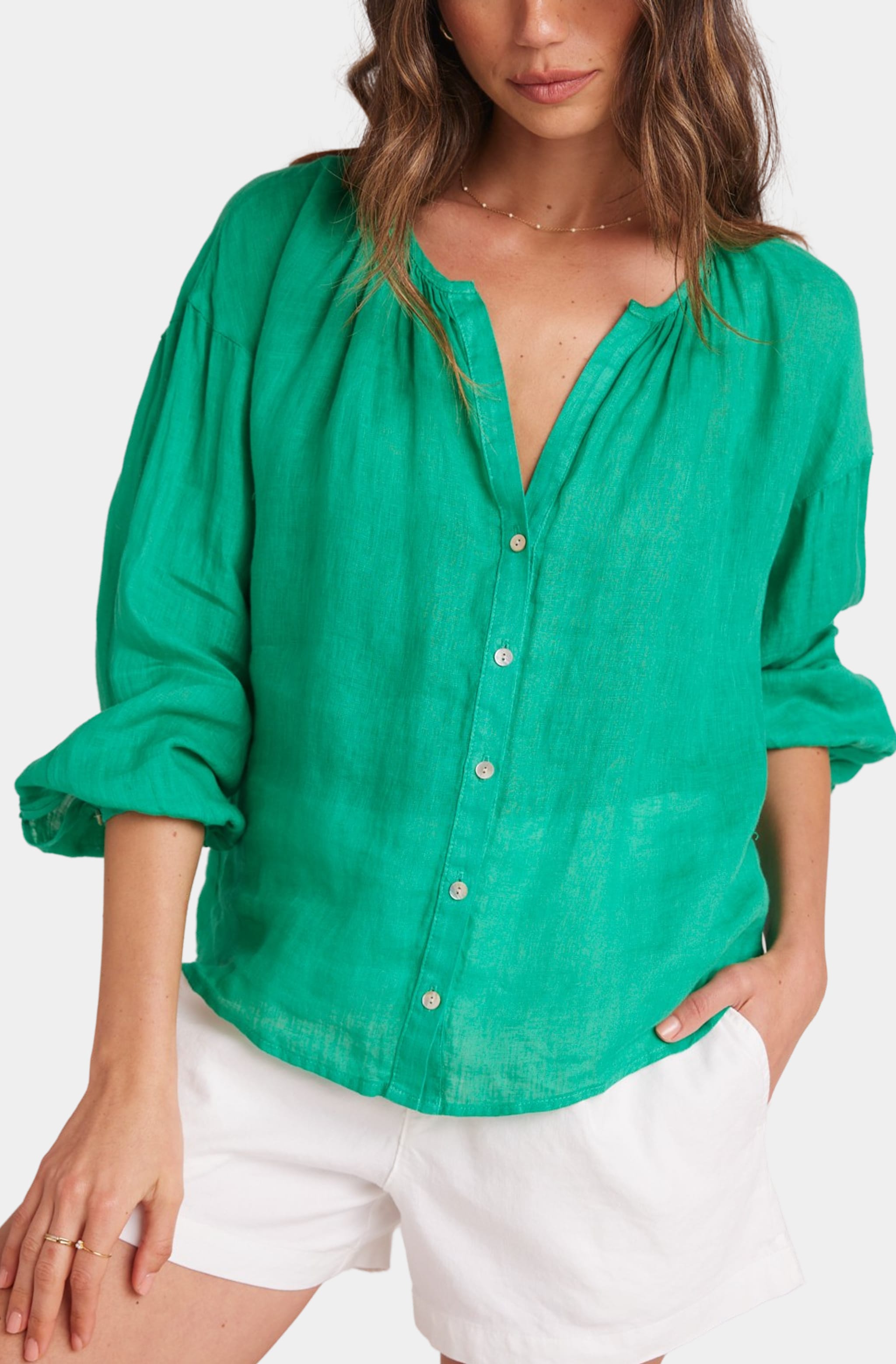 Image of Shirred Neck Blouse