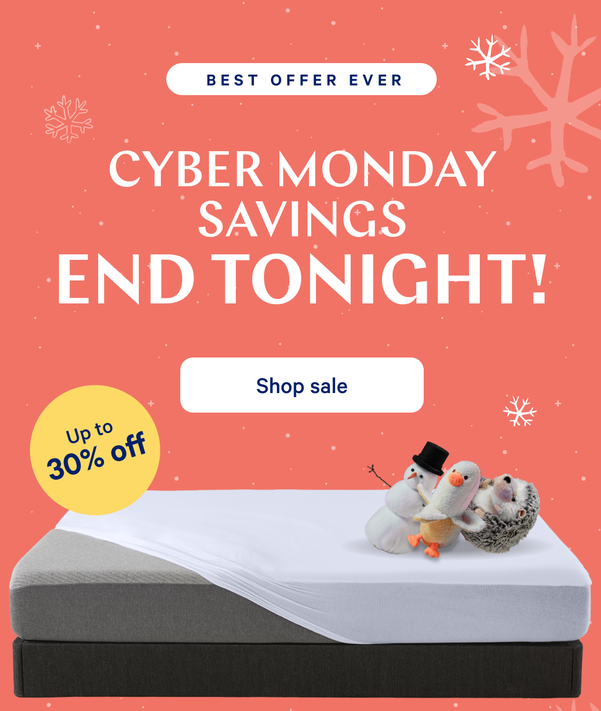 [BEST OFFER EVER] >> CYBER MONDAY SAVINGS END TONIGHT! >> Shop sale >> [Up to 30% off] >>