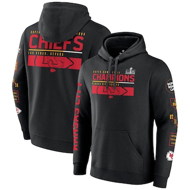  Fanatics Branded Black  Super Bowl LVIII Champions Pullover Hoodie