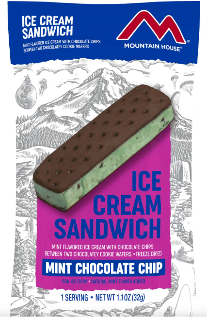 Image of Mountain House Mint Chocolate Chip Ice Cream Sandwich