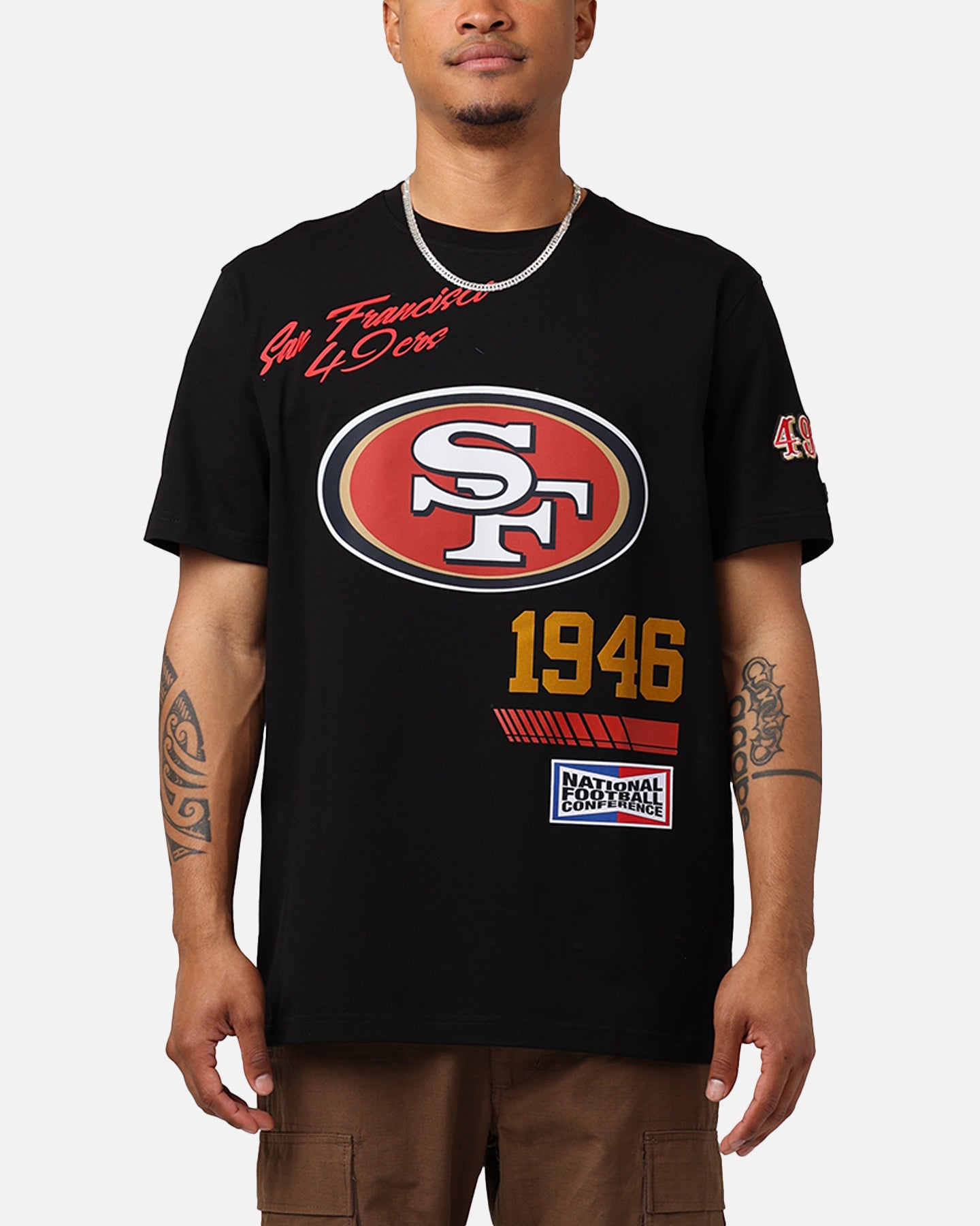 Image of Pro Standard San Francisco 49ers Fast Lane SJ T-Shirt Black