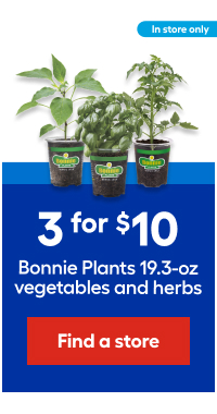 3 for $10 Bonnie Plants 19.3-oz vegetables and herbs