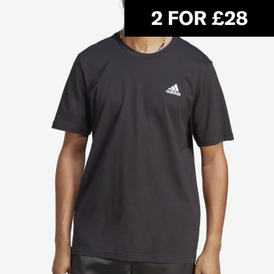 adidas Essentials Embroidered Logo T-Shirt Mens