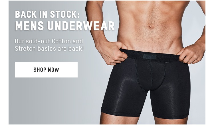 BACK IN STOCK: MENS UNDERWEAR