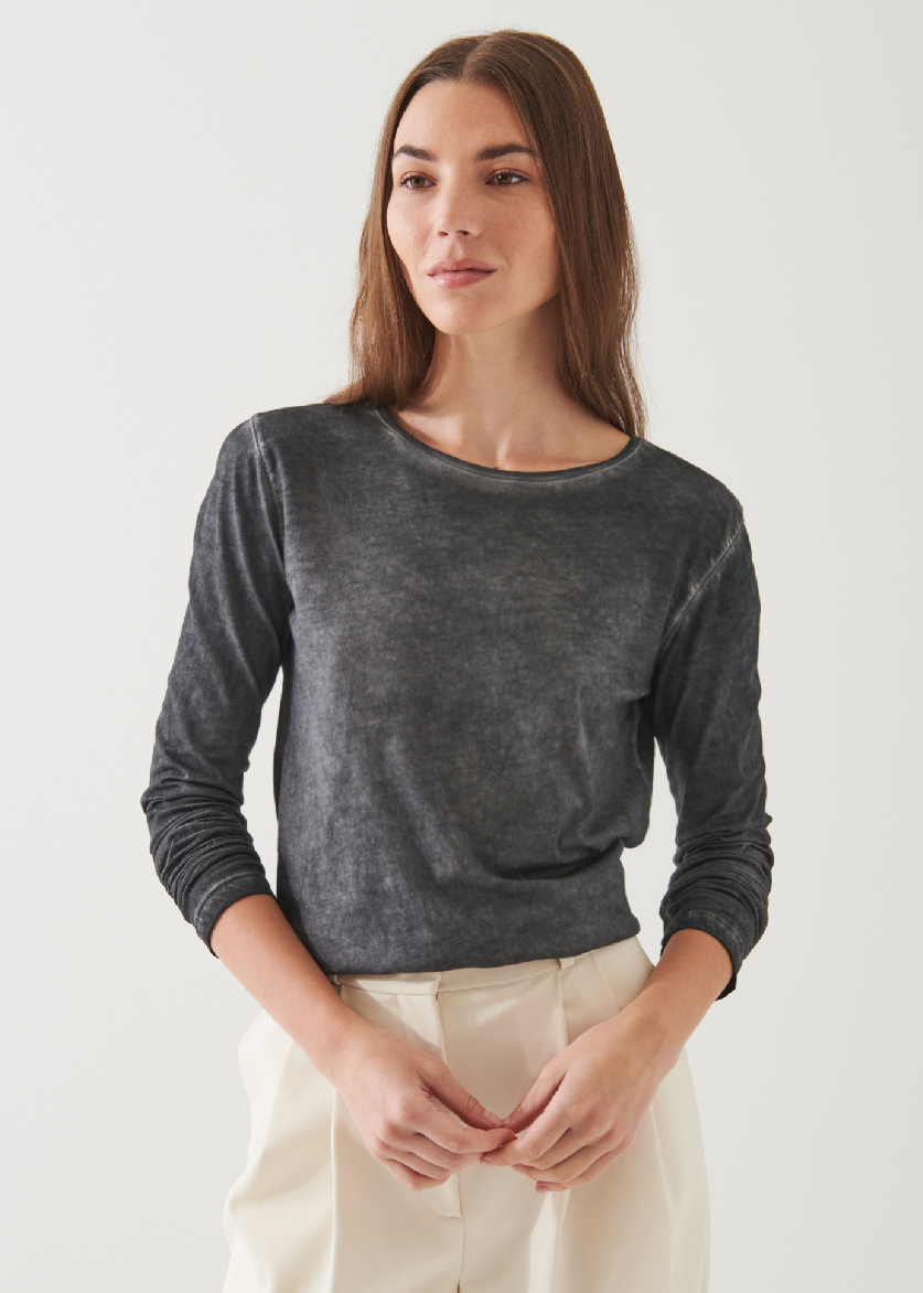 LIGHTWEIGHT PIMA COTTON SUBLIME LONG SLEEVE T-SHIRT