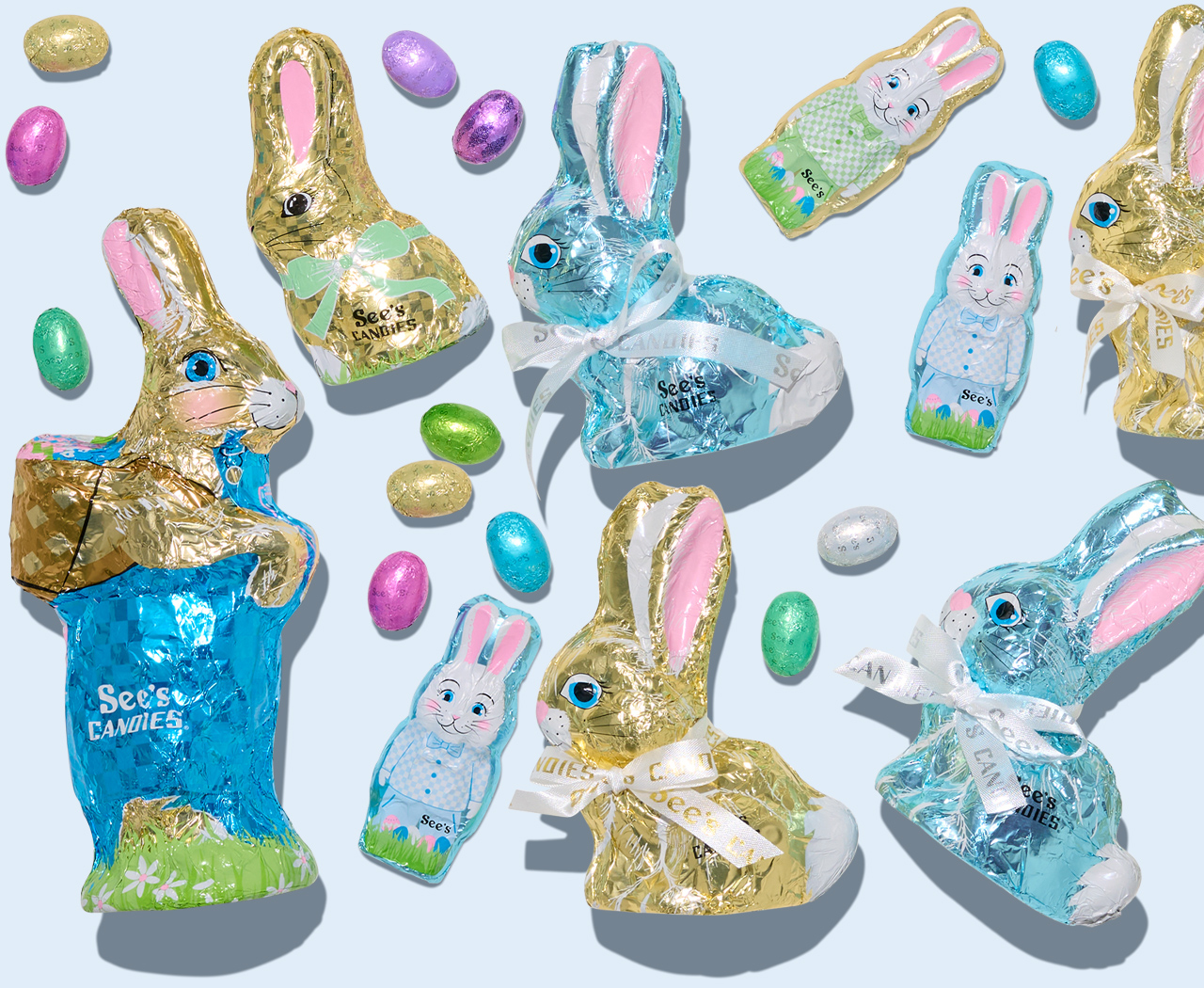 See’s Wrapped Chocolate Bunnies