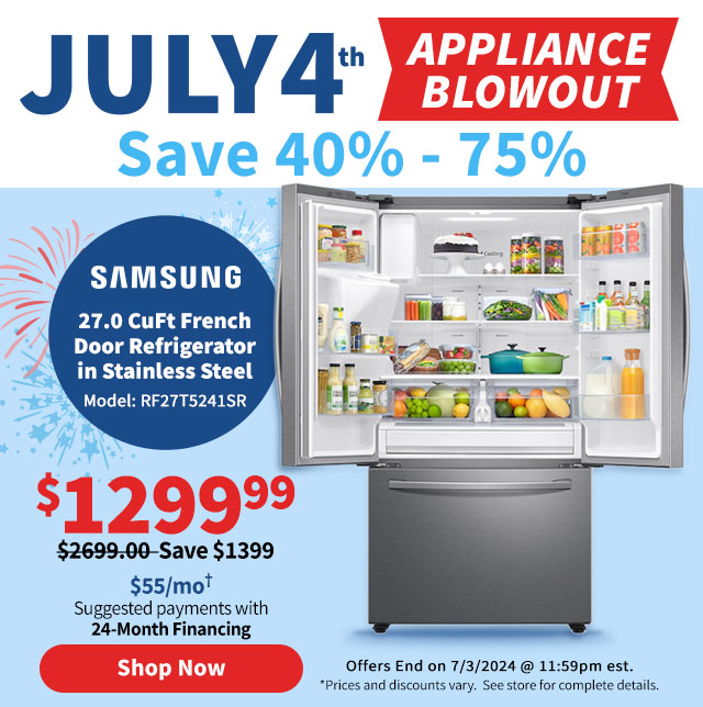 Samsung 27.0 CuFt French Door Refrigerator in Stainless Steel