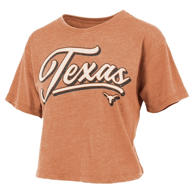  Pressbox Texas Orange  Team Script Harlow Vintage Waist Length T-Shirt