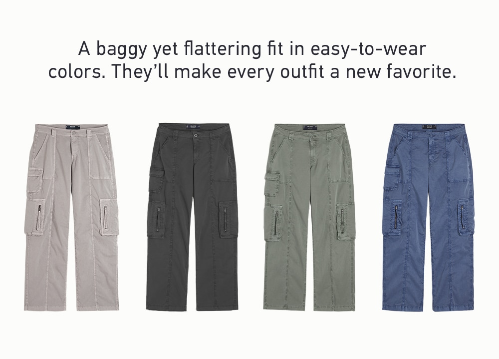 A baggy yet flattering fit in easy-to-wear colors. They’ll make every outfit a new favorite.