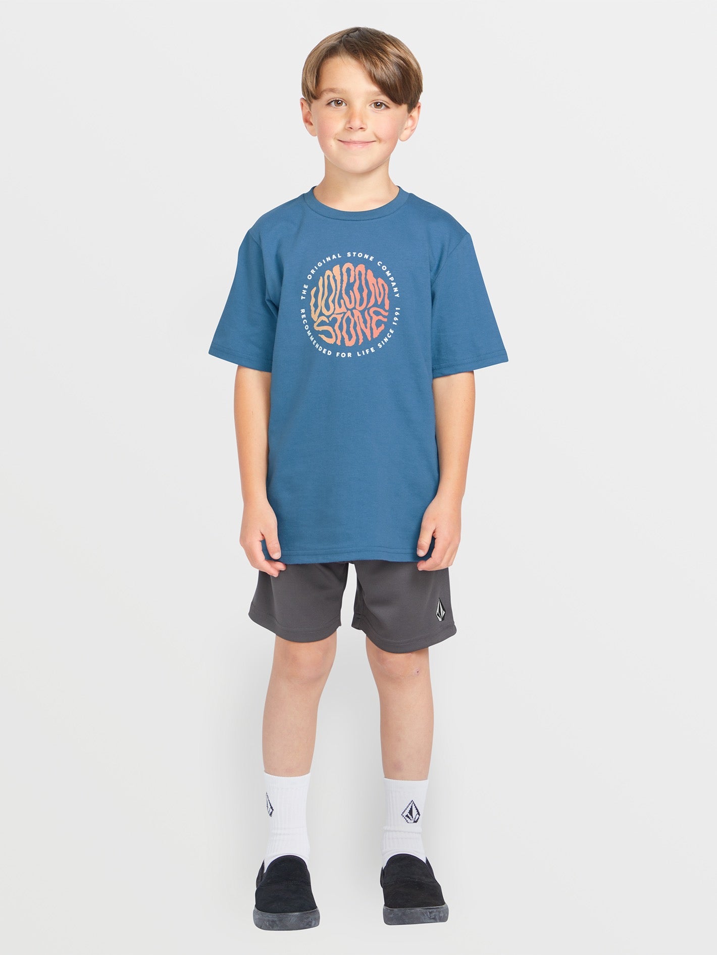 Image of Little Boys Twisted Up Short Sleeve Tee - Dark Blue