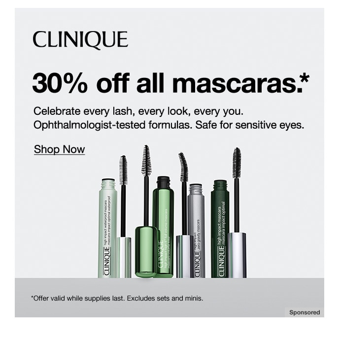 CLINIQUE, 30% Off All Mascaras, Shop Now